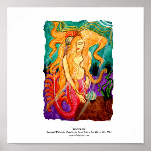 "Sanibel Siren"-Poster - 15 x 15" Poster
