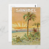 Sanibel  strand scene briefkaart (Voorkant / Achterkant)