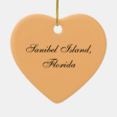 Sanibel Sunset Heart Ornament (Achterkant)