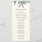 Sanibel |  Tropical Wedding Program Programma (Achterkant)