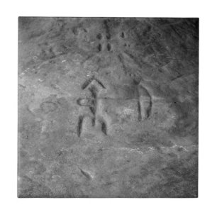 Sanilac Petroglyphs Michigan The Hunter Tegeltje