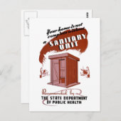 Sanitaire eenheid briefkaart (Voorkant / Achterkant)