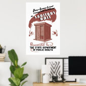 Sanitaire eenheid poster (Thuiskantoor)