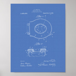 Sanitaire Toilet Seat 1922 Patent Art Blueprint Poster