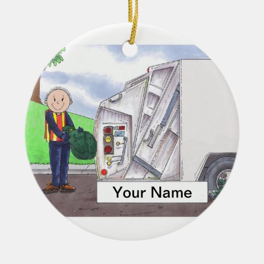 Sanitatietechnicus - Mannelijk Keramisch Ornament (Voorkant)