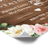 Sanitiseringsstation Rustic Mason Jar Licht Floral Poster (Hoek)