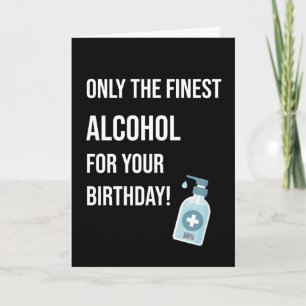 Sanitizer à la main alcool amusant carte d'anniver