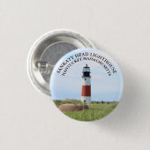 Sankaty Head Lighthouse, Nantucket MA Button (Voorkant /achterkant)