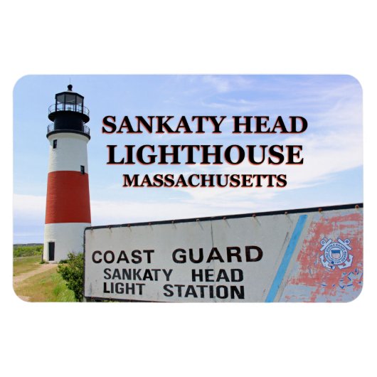 Sankaty Head Lighthouse, Nantucket MA Flex Magnet Magneet (Horizontaal)