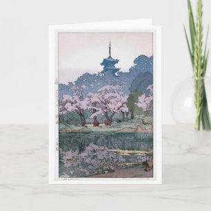 Sankei-en Garden, Hiroshi Yoshida, Woodcut Kaart