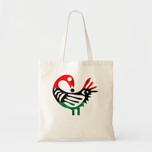 Sankofa African Bird Pan African Flag Pride Junete Tote Bag (Voorkant)