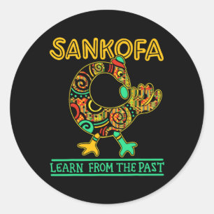 Sankofa Afrikaanse vogel zwarte geschiedenis maand Ronde Sticker