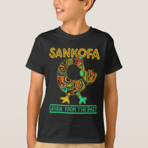 Sankofa Afrikaanse vogel zwarte geschiedenis maand T-shirt