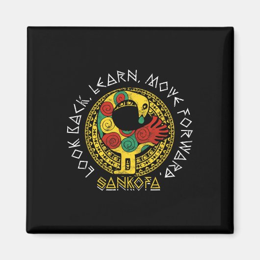 Sankofa Black History Month Adinkra Ghana Magneet (Voorkant)