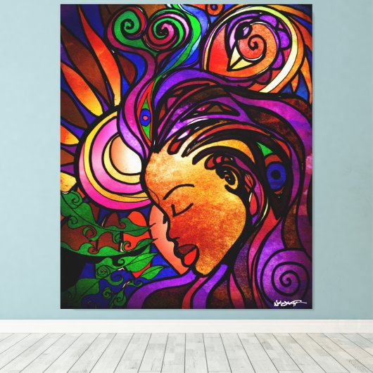 Sankofa (omwikkeld canvas) canvas afdruk (Insitu (Houten vloer))