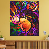 Sankofa (omwikkeld canvas) canvas afdruk (Insitu (Woonkamer))