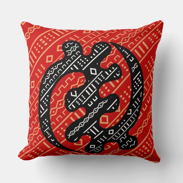 Sankofa Rood Kussen (Voorkant)