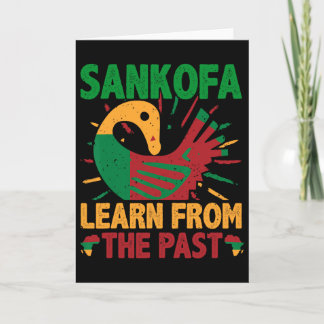 Sankofa-symbool en Adinkra Ghana voor zwarte gesch Kaart