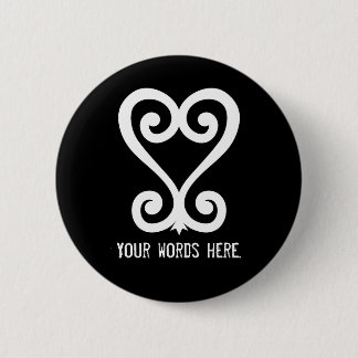 Sankofa | Terug en ophalen - Adinkra-symbool Ronde Button 5,7 Cm
