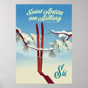 Sankt Anton am Arlberg, Tiroolse Alpen, Oostenrijk Poster