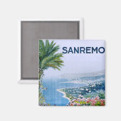 Sanremo, Italie Magnet Carré (Recto/Verso)