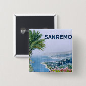 Sanremo, Italië Square Button (Voorkant /achterkant)