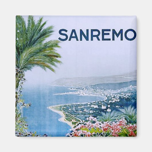 Sanremo, Italië Vierkante magneet (Voorkant)