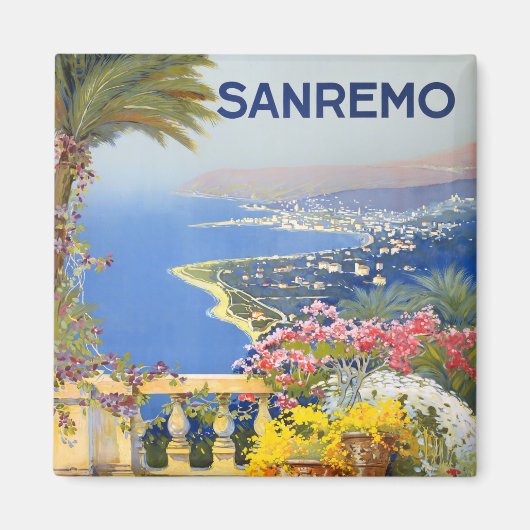 Sanremo Italië vintage Magneet (Voorkant)