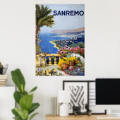 Sanremo Italy Travel Poster (Thuiskantoor)