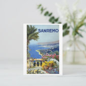"Sanremo" Vintage Travel Poster Briefkaart (Staand voorkant)