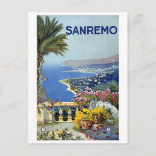 "Sanremo" Vintage Travel Poster Briefkaart