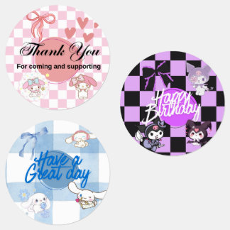 Sanrio karakterstickers labels