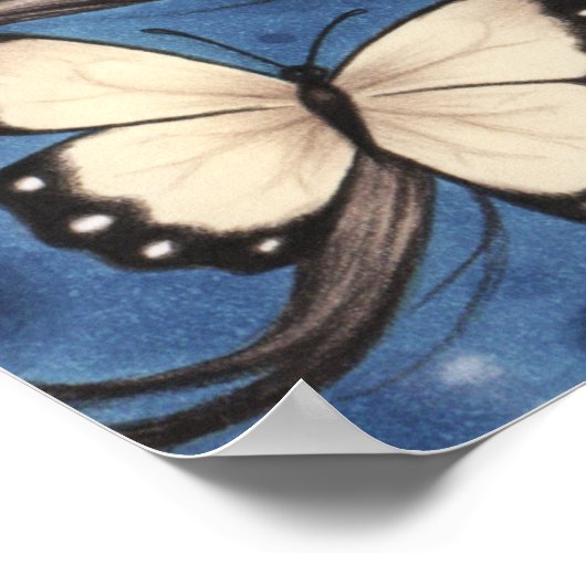 Sans mes rêves Poster de la fille avec des papillo (Coin)