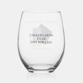 Sans Pied Diplôme universitaire Verre à vin stemless (Verso)