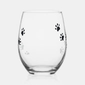 Sans Pied Empreintes de pattes Design Stemless \ Verre à vin (Gauche)