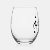 Sans Pied Notes musicales Design de note Verre à vin (Droite)