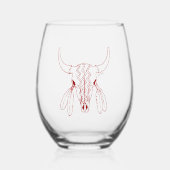 Sans Pied Red Ghost Dance Buffalo verre à vin (Recto)