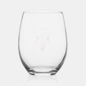 Sans Pied Red Ghost Dance Buffalo verre à vin (Verso)