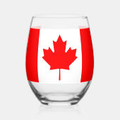 Sans Pied Verre à vin avec drapeau du Canada (Recto)
