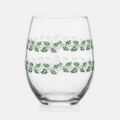 Sans Pied Verre à vin - Branches de houx (Droite)