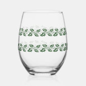 Sans Pied Verre à vin - Branches de houx (Gauche)