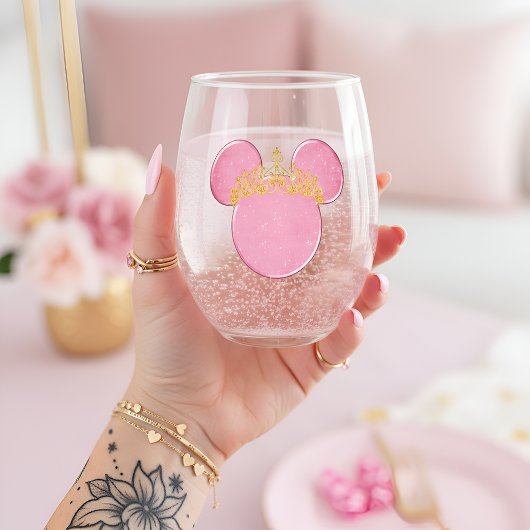 Sans Pied Verre à vin Couronne