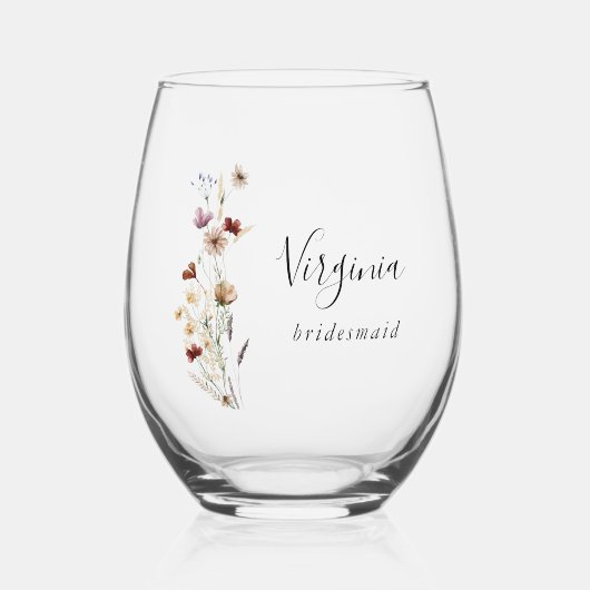 Sans Pied Verre à vin fleur sauvage (Recto)