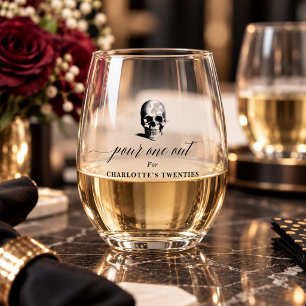 Sans Pied Verre à vin pour 30e anniversaire Death to My 20s