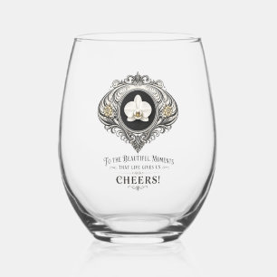 Sans Pied verre de vin orchidée à la santé