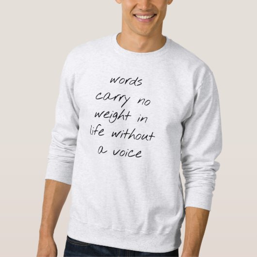 Sans voix Sweatshirt de base masculin (Devant)