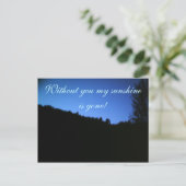 SANS VOUS MON SOLEIL EST PARTI carte postale (Debout devant)