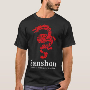 Sanshou Dragon Sanda Chinese Boksen Vechtkunsten T-shirt