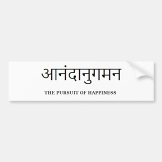 sanskrit : Voldoen aan geluk Bumpersticker