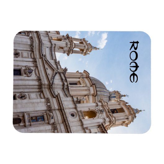Sant Agnese kerk in Piazza Navona - Rome Magneet (Horizontaal)